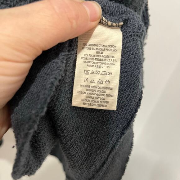 Free People Gray Trapeze Tiered Full Zip Hoodie Sweatshirt XS - Picture 7 of 7